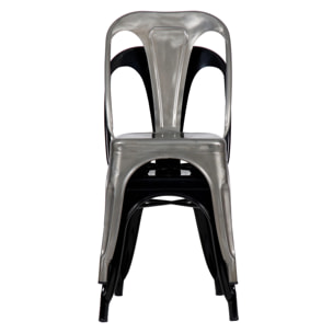 Lot de 2 chaises en métal chromé - Indus