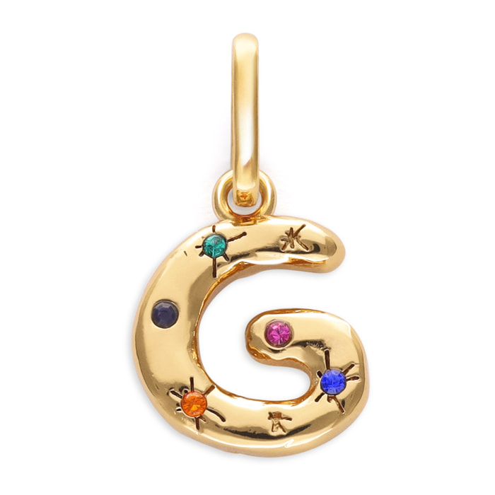 Charm Iniziale Organic Colors Placcato Oro