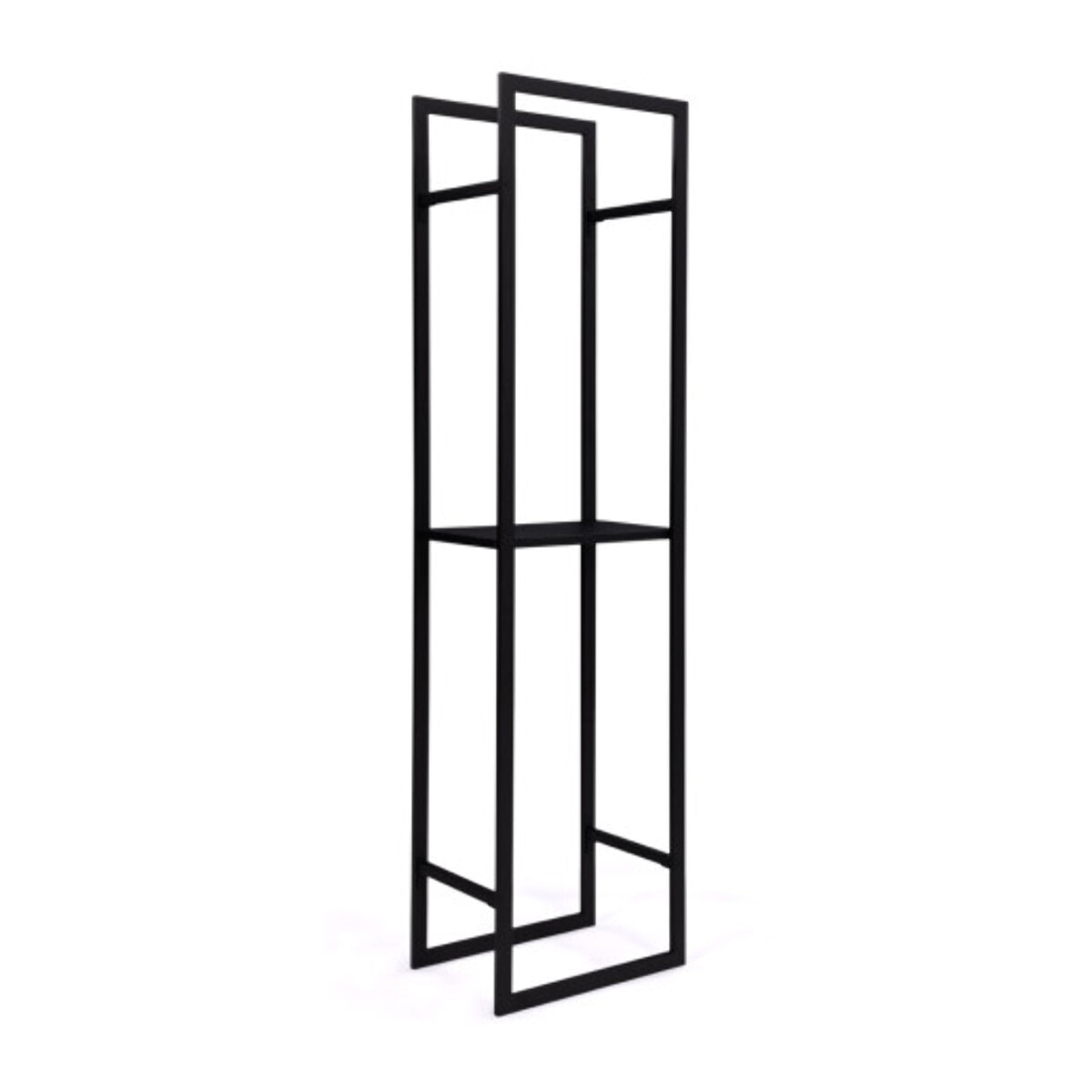 Range bûches vertical avec étagères 170cm