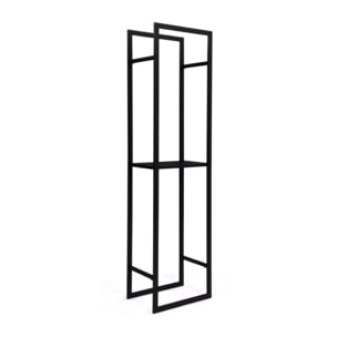 Range bûches vertical avec étagères 170cm