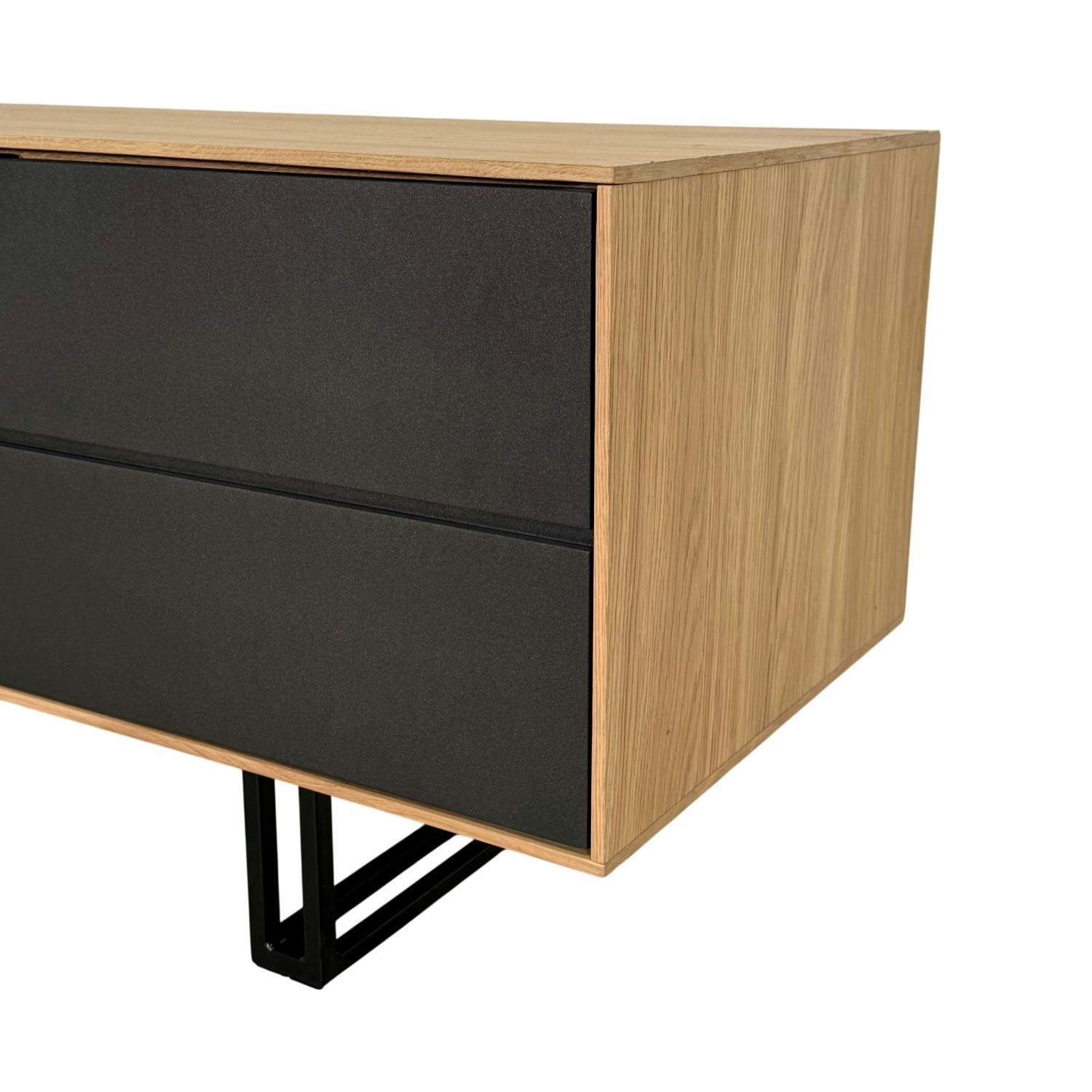 Meuble tv moderne en chêne blanc ZONZA