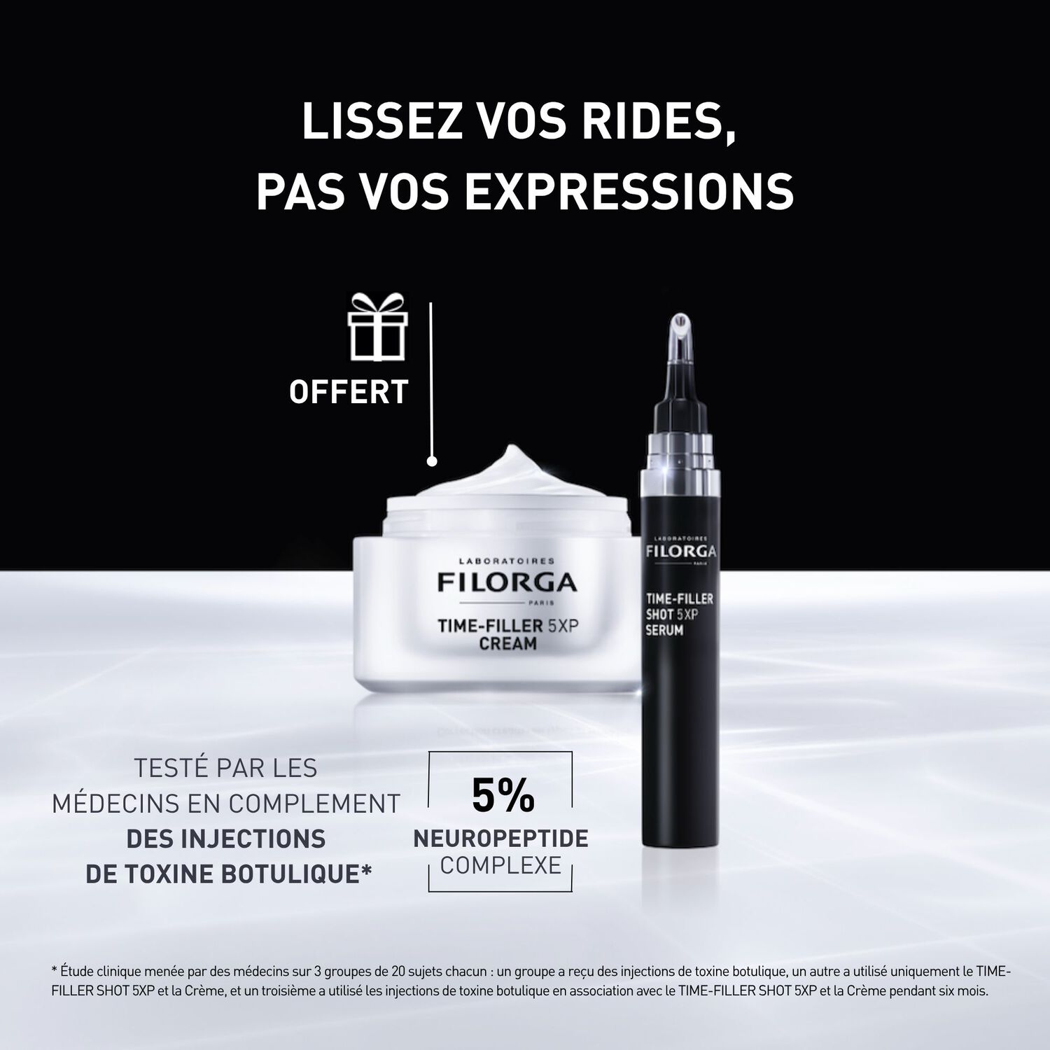 Time-Filler 5 Xp - Coffret Time-Filler Crème Correction 15 ml + Sérum Time-Filler Shot 15 ml