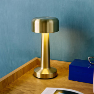Lampe de table intérieur LED métal doré Ø9cm David