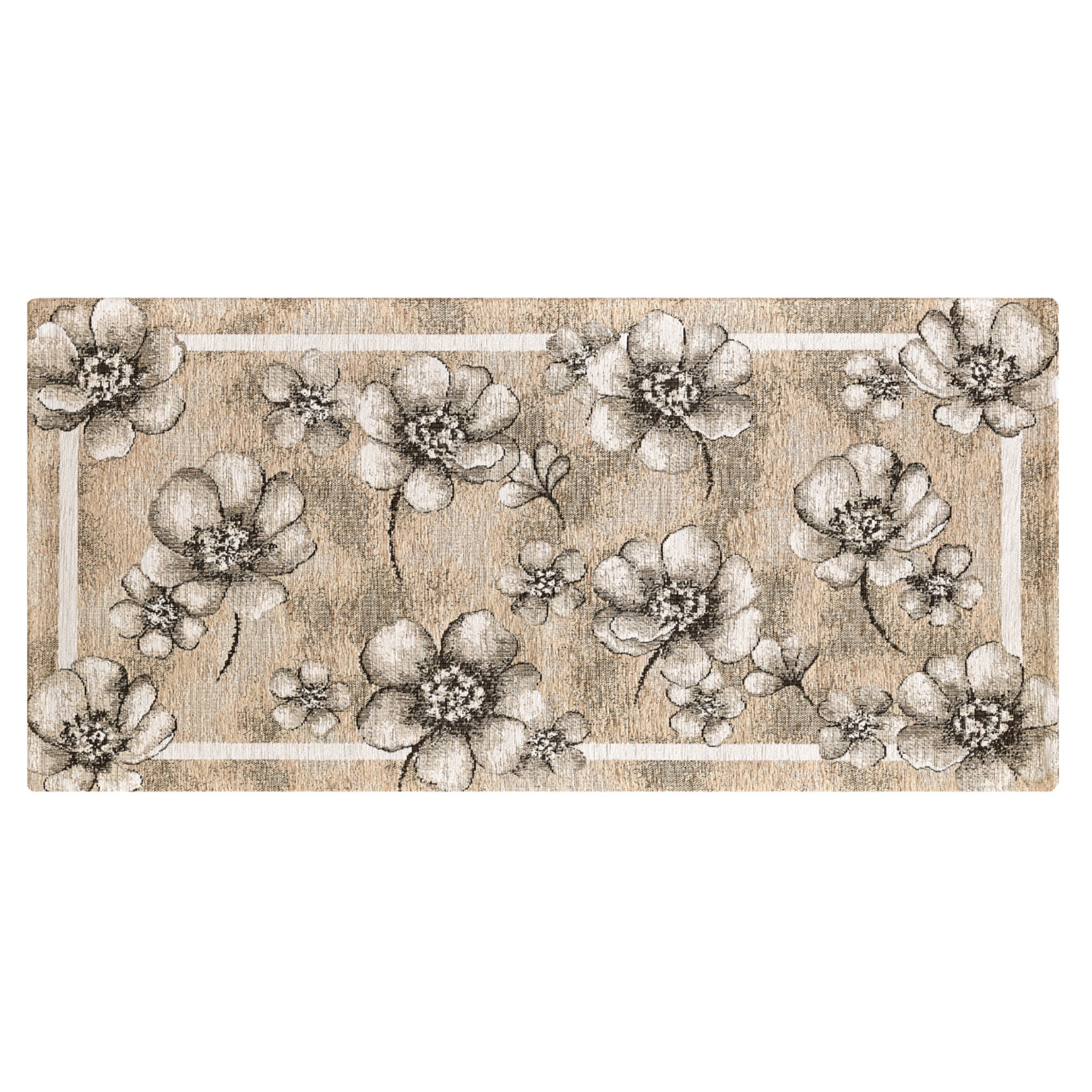 Tappeto Jacquard Ideale Cucina Ingresso Made In Italy Antiscivolo, Lavabile, Morbido Disegno Emily Tortora By Suardi