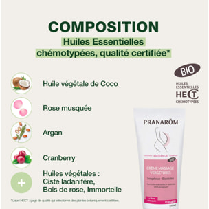 Pranarom - Crème - massage vergetures - Bio - 100 ml