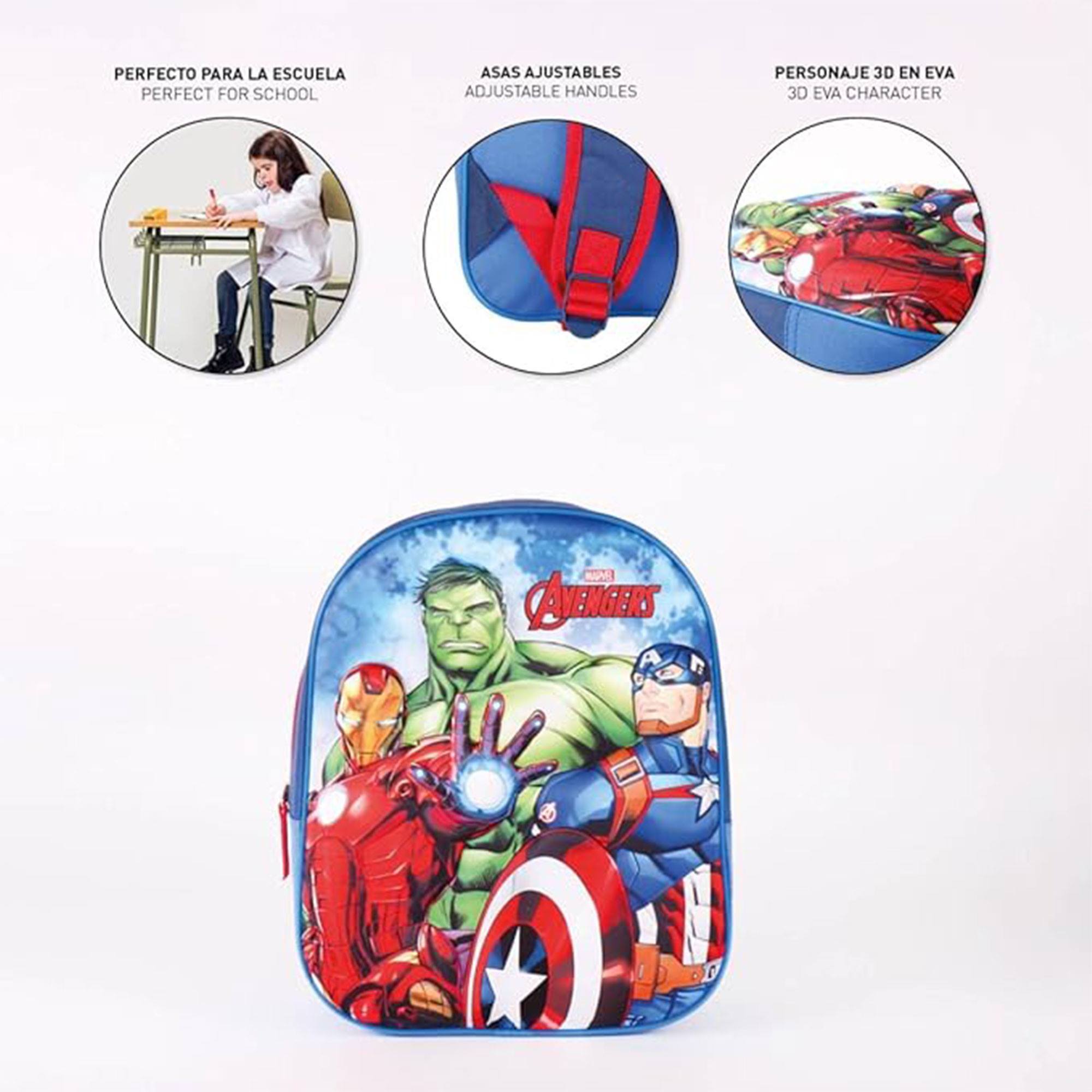 Mochila infantil 3d avengers