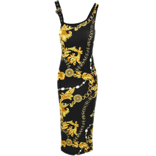 Versace Jeans Couture Vestido midi con hebilla de Versace Jeans Couture Logo Couture.