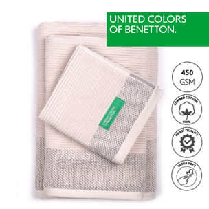 Set 3pcs toallas de baño  beige  benetton