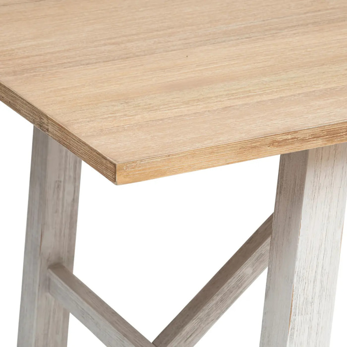 Table à manger "Olbia" en acacia L200cm blanc