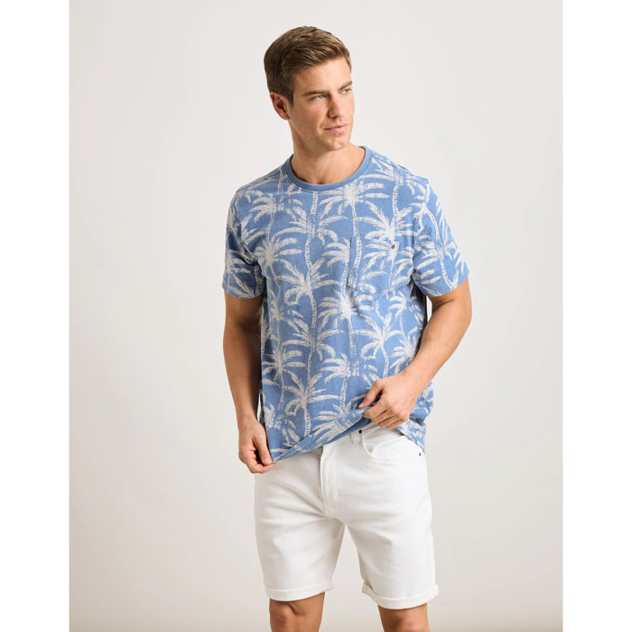 Camiseta Manga Corta Azul - Lagoa