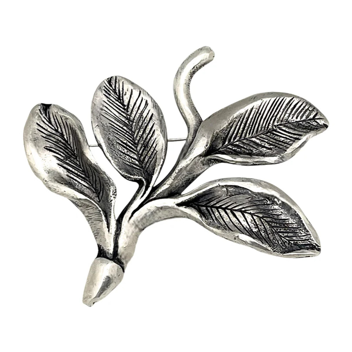 Broche Renacer en plata 10µ patinado vintage diseño Gloria Mago