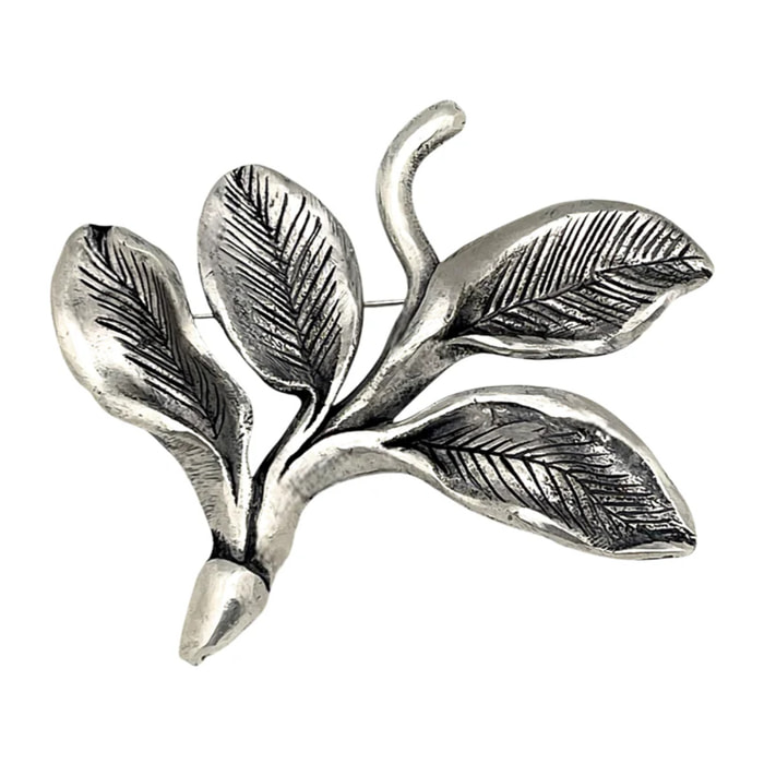 Broche Renacer en plata 10µ patinado vintage diseño Gloria Mago