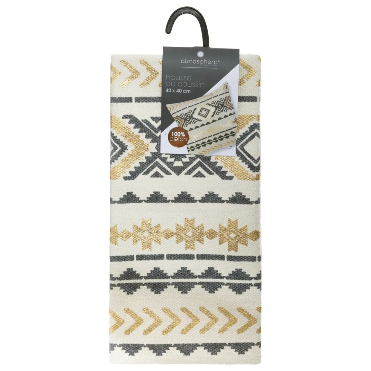 Housse de coussin "Etnik" gris 40x40cm