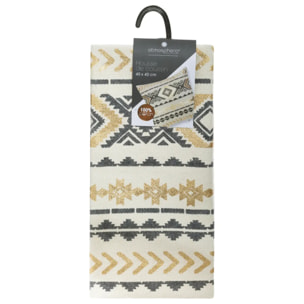 Housse de coussin "Etnik" gris 40x40cm