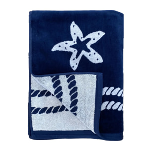 Serviette de plage éponge velours Jacquard - Oakland - 100x175cm - 470g/m²