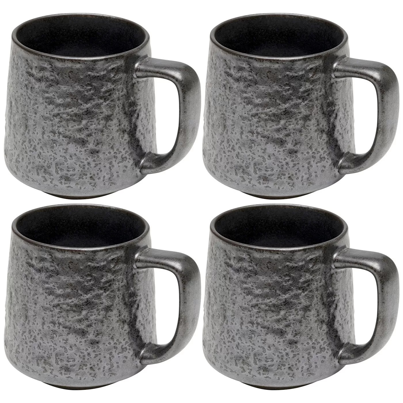 Mugs Cosmos noirs set de 4 Kare Design
