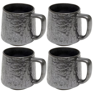 Mugs Cosmos noirs set de 4 Kare Design