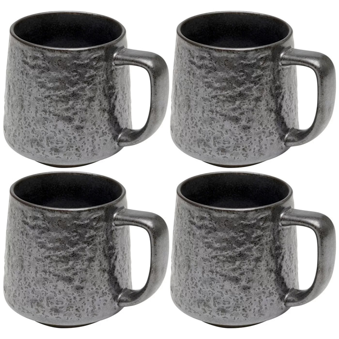 Mugs Cosmos noirs set de 4 Kare Design