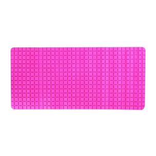 Tapis Fond de baignoire antidérapant Caoutchouc QUADRO 36x76Cm Rose Fuschia MSV