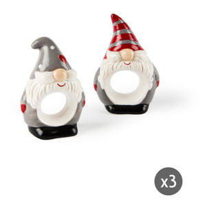 Set 6 porta tovaglioli Excelsa – Gnomo, Ceramica multicolore