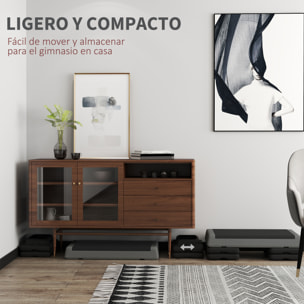 Step de Aeróbic, Step para Fitness Antideslizante, Altura Regulable 3 Niveles de 10,5/15,5/20,5 cm, Carga 250 kg, para Ejercicio en Casa, Gimnasio, 77x36x20,5 cm, Gris y Negro