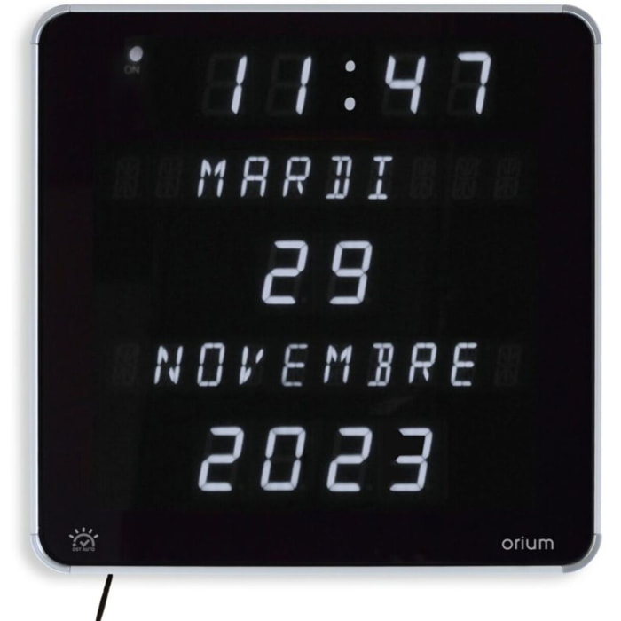 Horloge ORIUM Ephéméris LED Blanc DST