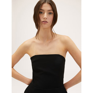 Motivi - Vestido corto bustier con maxi lazo - Negro