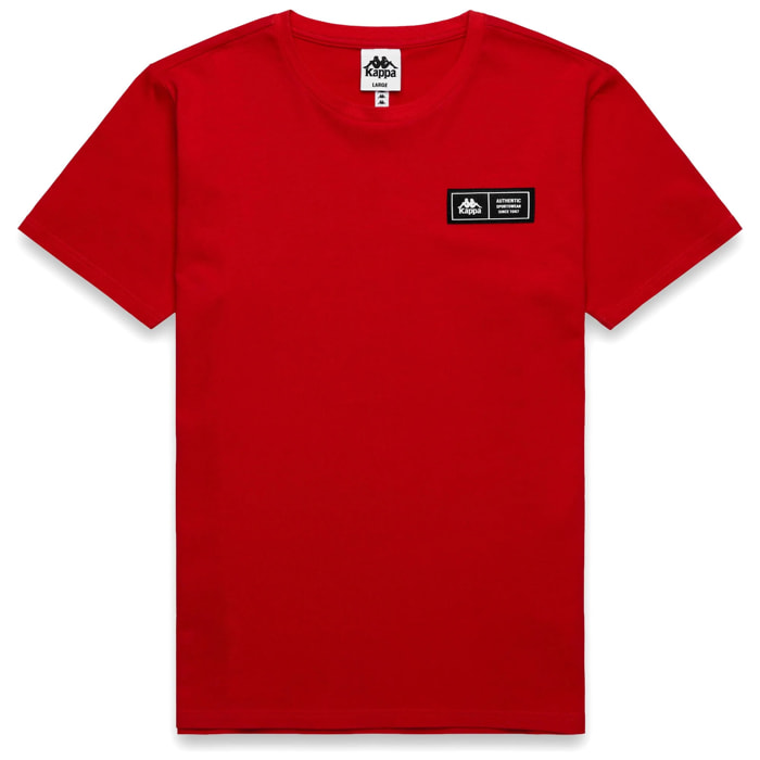 Kappa - T-Shirts & Top Uomo Rosso - Authentic Nurias