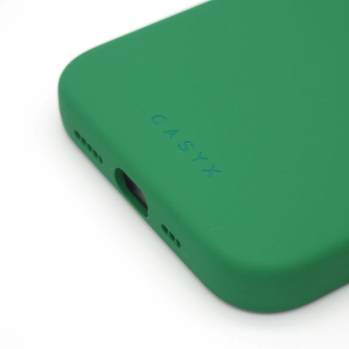 Coque CASYX iPhone 15 Plus Magsafe silli. Vert flash