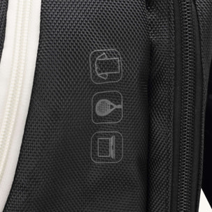Mochila Deportiva de Pádel Negra y Blanca con Compartimentos Térmicos y Zapatillero TRAINING BACKPACK