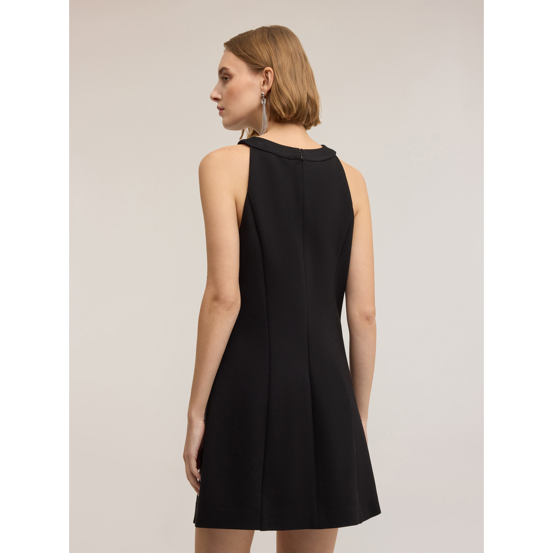 Motivi - Vestido tubo en punto milano con aplicaciones - Negro