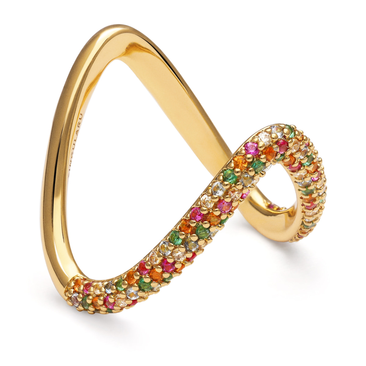 Anello V Scarlett Dance Placcato Oro