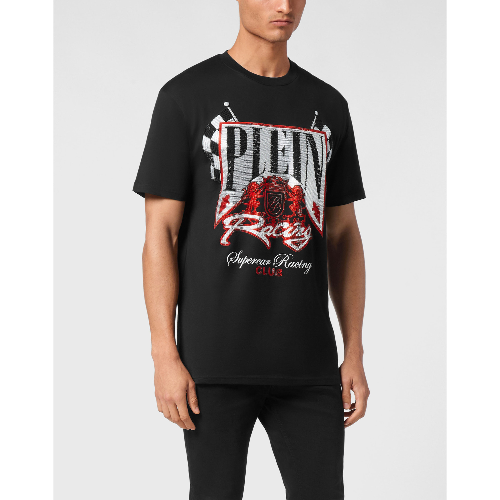 PHILIPP PLEIN T-Shirt Round Neck RACING