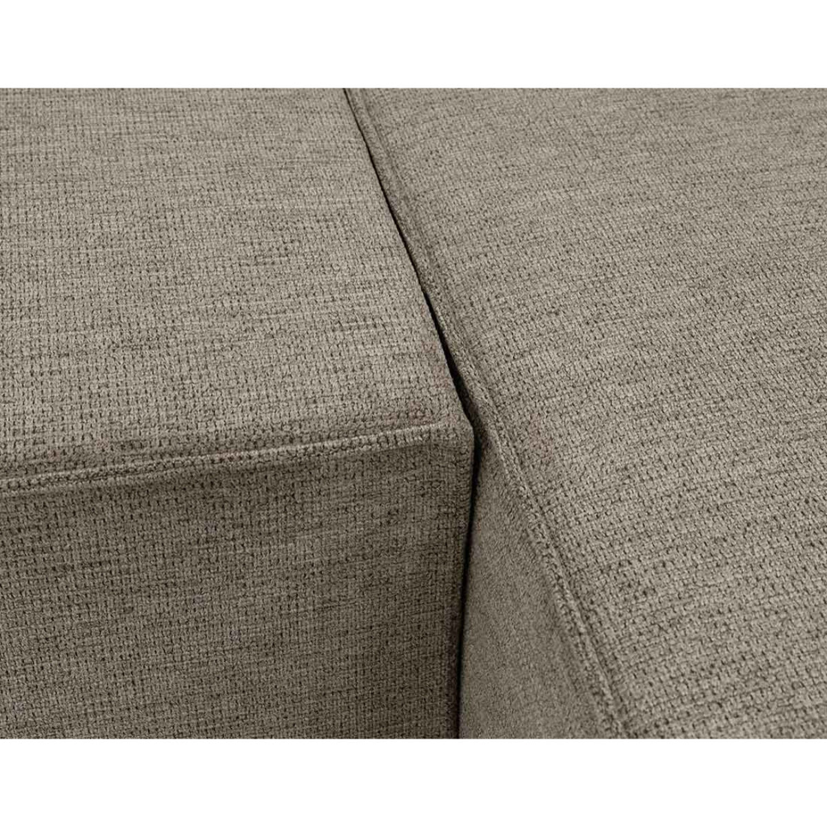 Cezanne - Canapé d'angle réversible 4 places convertible avec coffre en tissu texturé - Marron