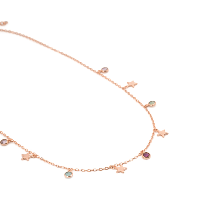 Collar Naru acabado oro rosa 18k