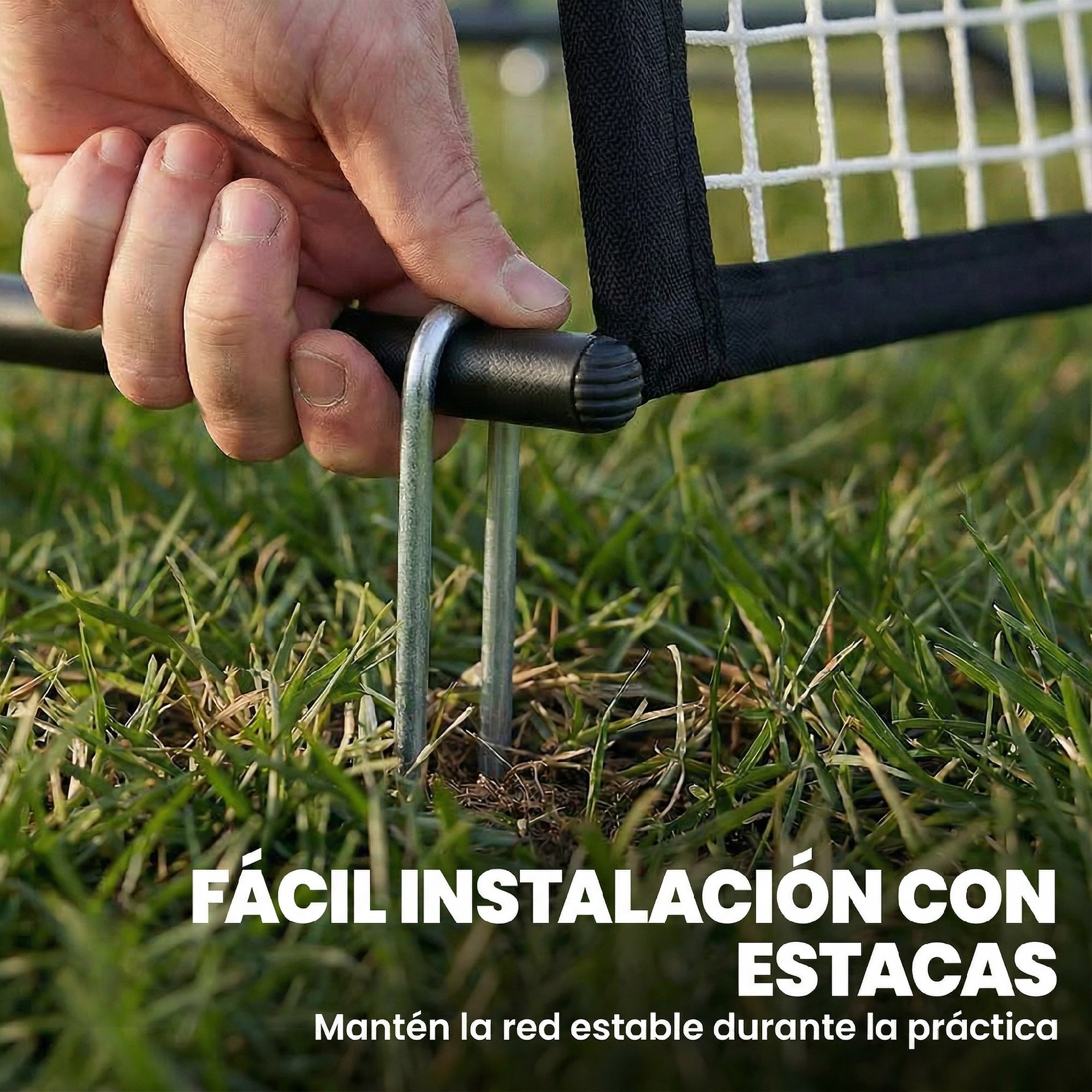Red de Rebote Plegable 2 en 1, Reboteador de Fútbol Portátil con Bolsa de Transporte, para Entrenamiento de Fútbol y Béisbol, para Jardín, 200x94x122 cm, Negro