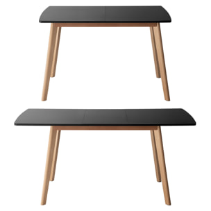 Table extensible HELGA 120 / 160cm noire