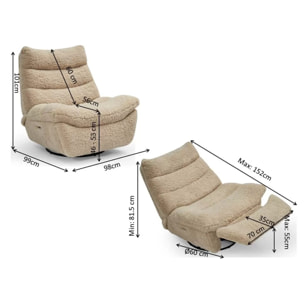 Fauteuil Tilda relax bouclé Kare Design