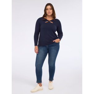 Fiorella Rubino - Jeggings con aplicaciones brillantes - Azul
