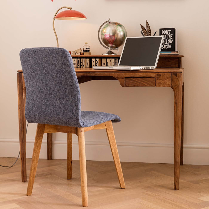 Bureau en bois Brooklyn nature 4 tiroirs 110x70cm Kare Design