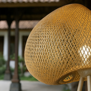 Lampadaire en bambou pieds en bois h165cm LIPS