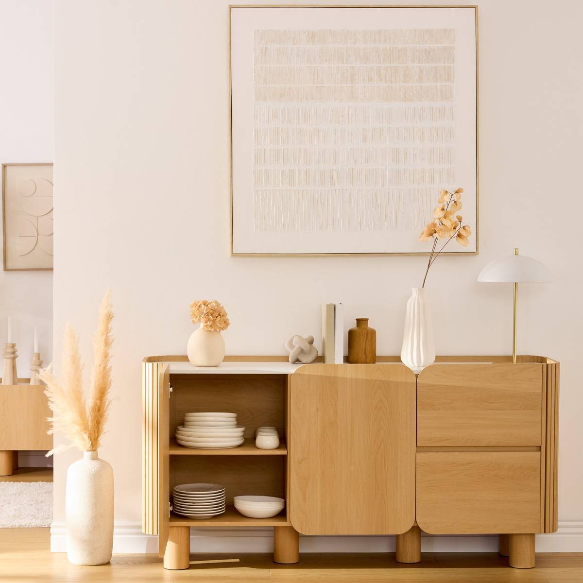 Buffet 2 portes 2 niveaux Homelya H80cm