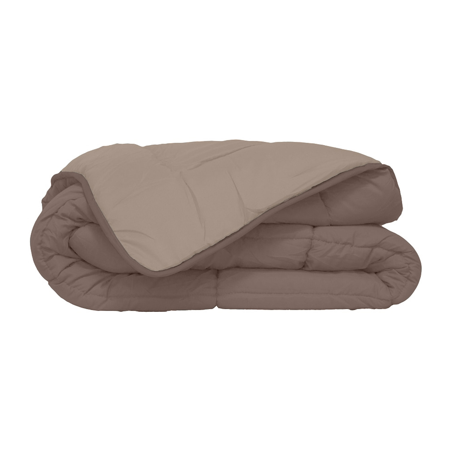 Couette d'été en microfibre bicolore - Taupe