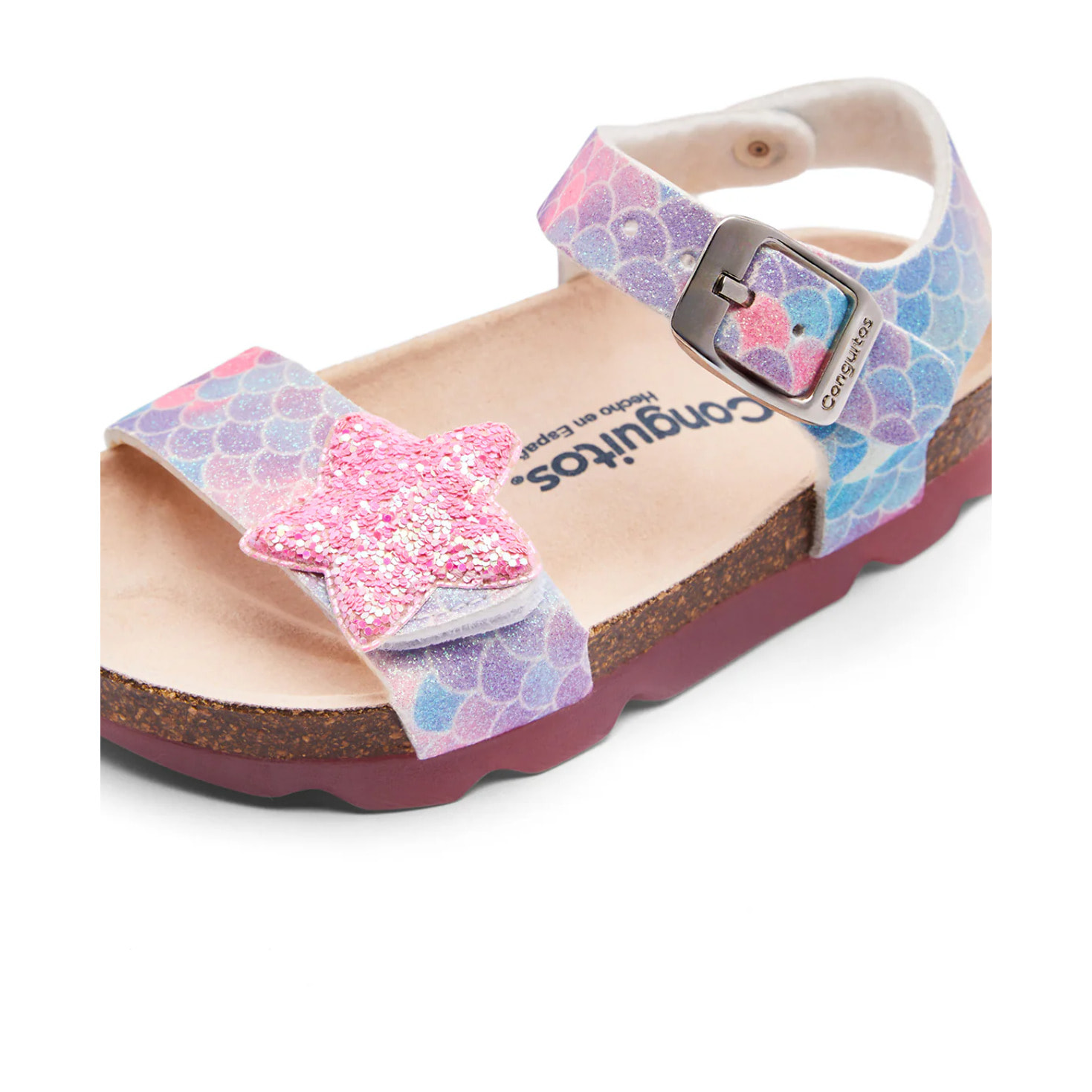 Sandalias Bio Niña Estampado Glitter Multicolor