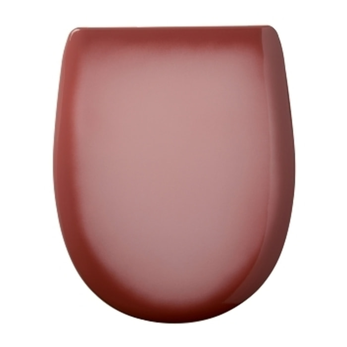 Abattant Double OLFA avec Couvercle  - Effet Jaspé - Rose foncé