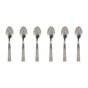 Lot de 6 cuillères à café en acier inoxydable  LOUISE