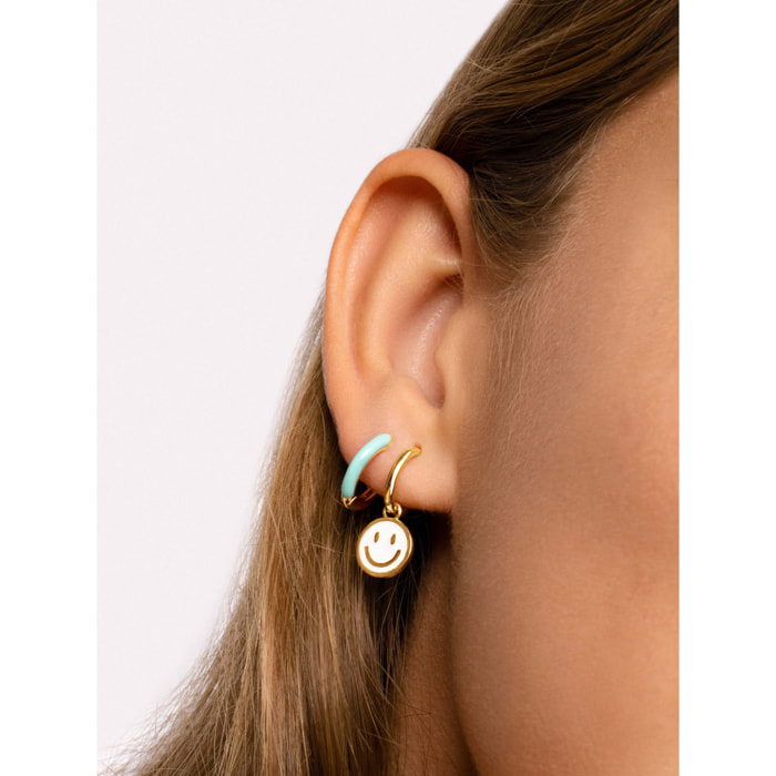 Orecchino Sky Enamel Placcato Oro