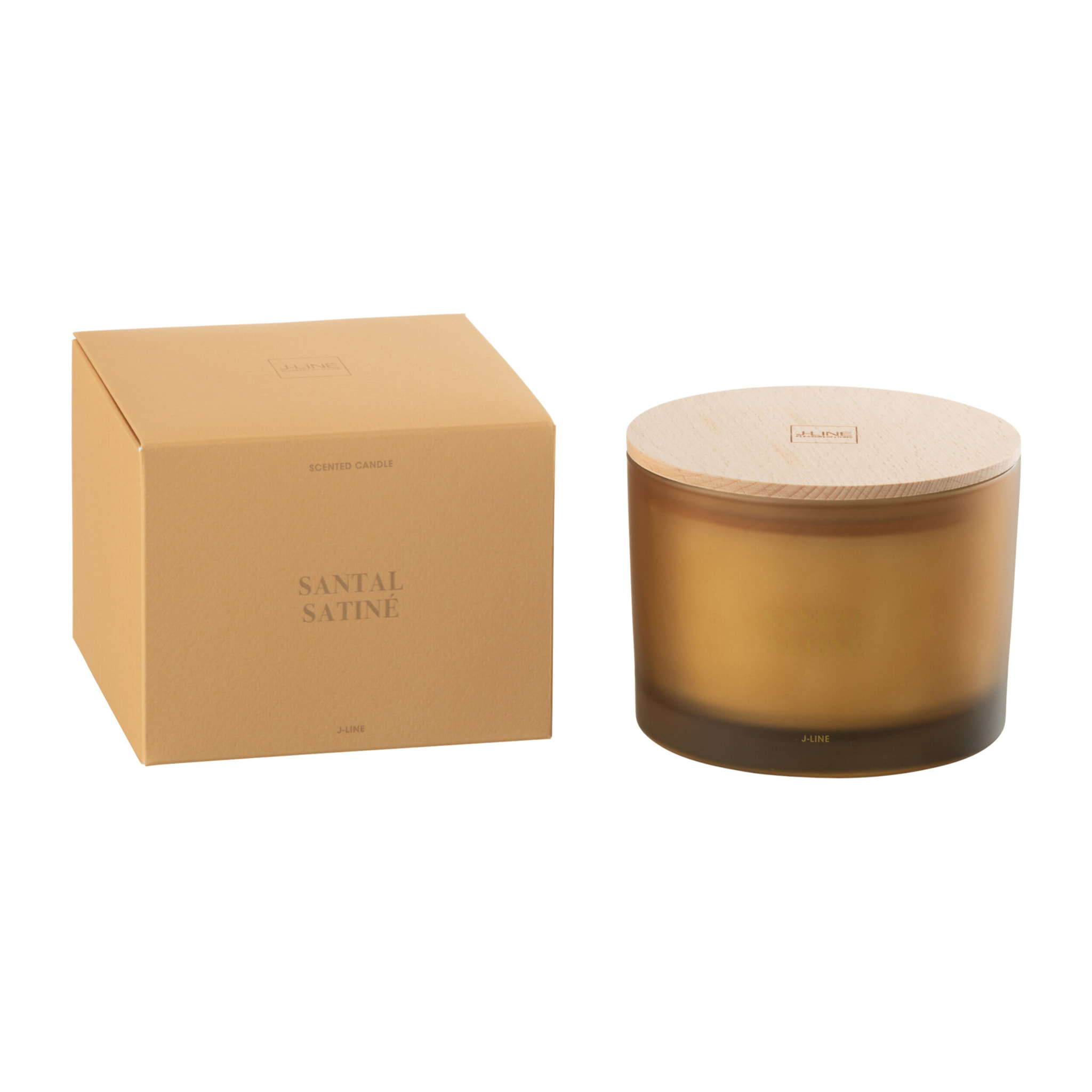 J-Line bougie senteur Accords Essentiels - Santal Satiné - jaune