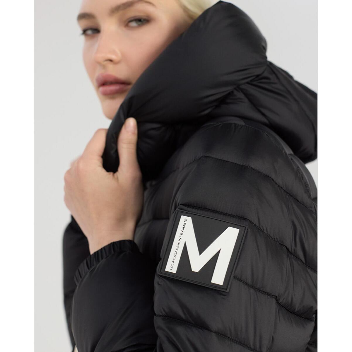 Anorak lungo foderato con logo