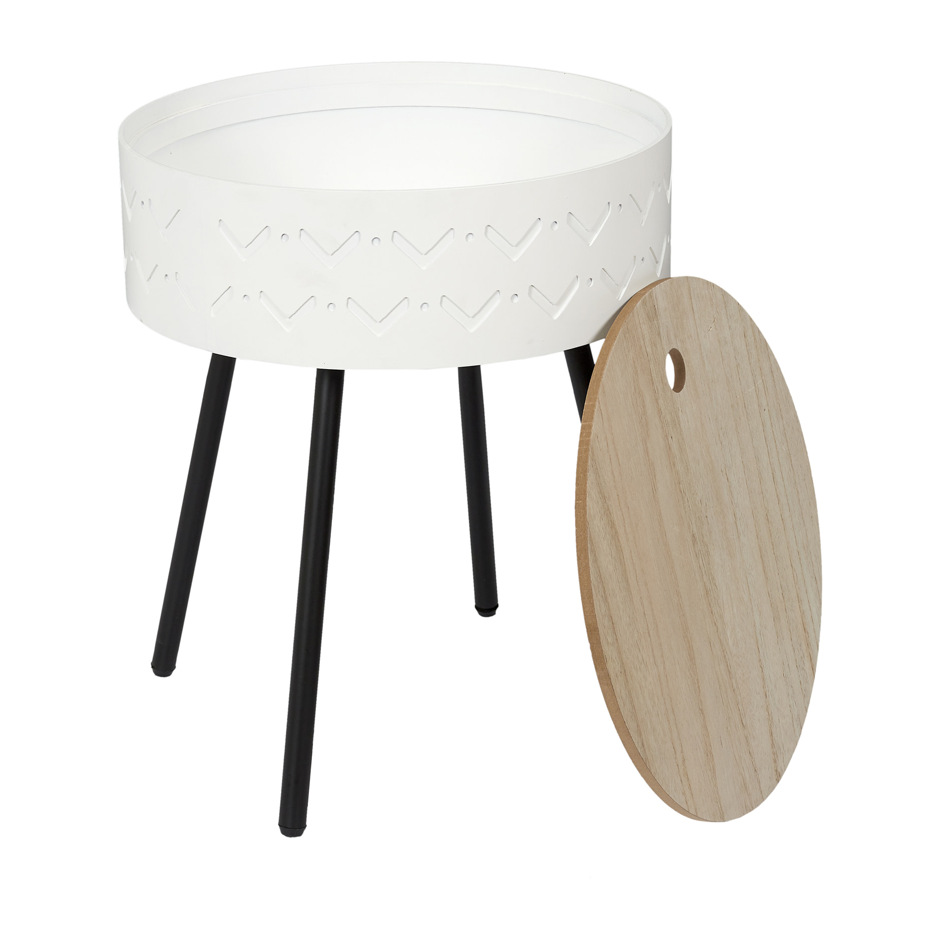 Table Coffre Eugenie Blanc